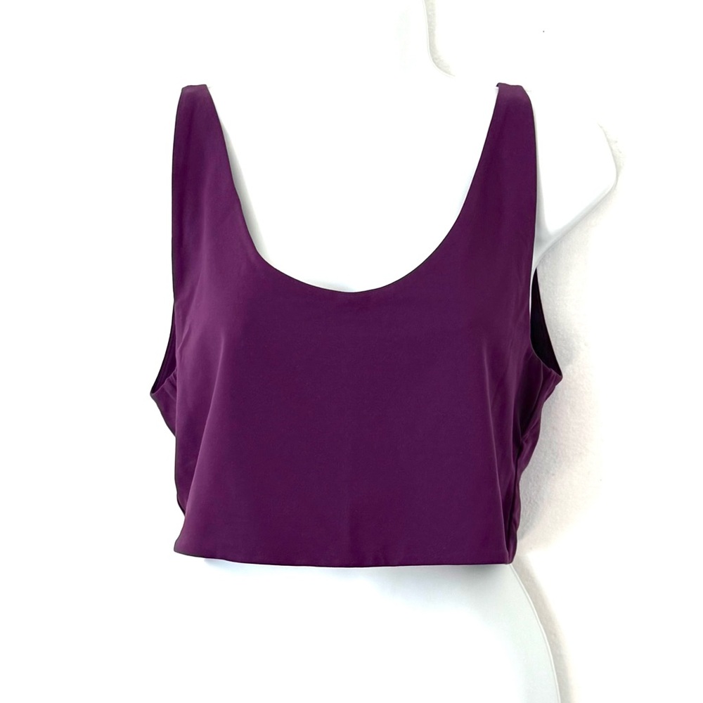 Babaton Plum Scoop-Neck Crop Top